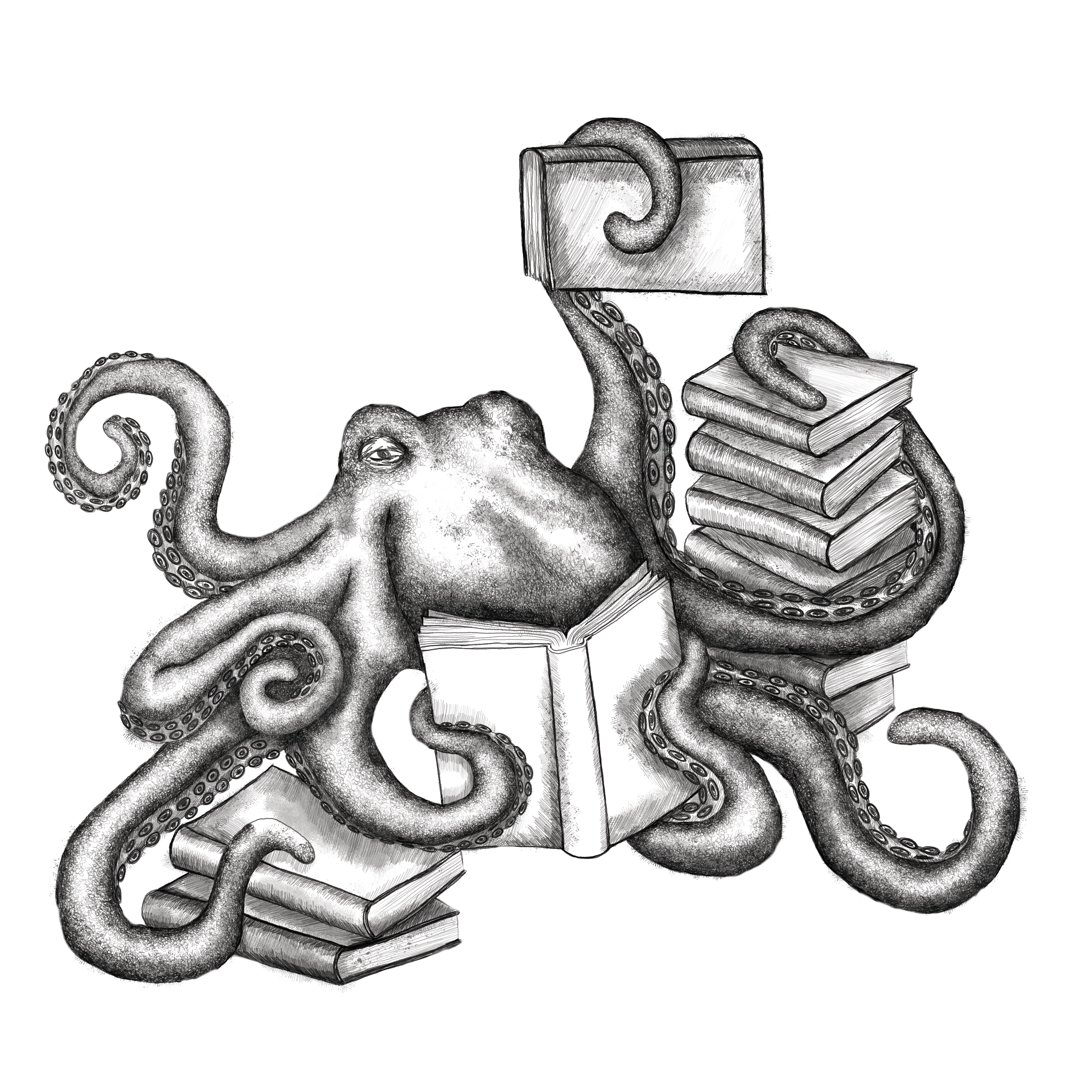octopus reading books